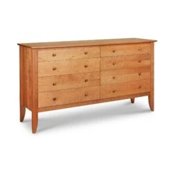 Handcrafted Bow Front 8-Drawer Dresser in Sustainable Solid Wood