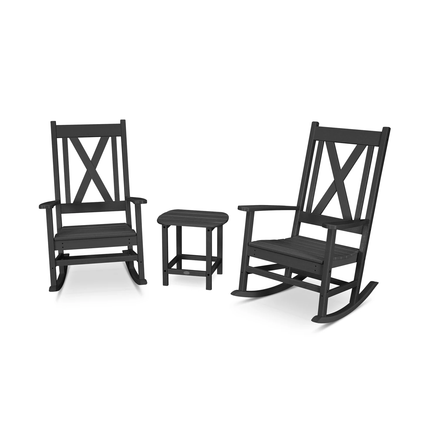 POLYWOOD Braxton 3-Piece Porch Rocking Chair Set 3 POLYWOOD Braxton 3-Piece Porch Rocking Chair Set