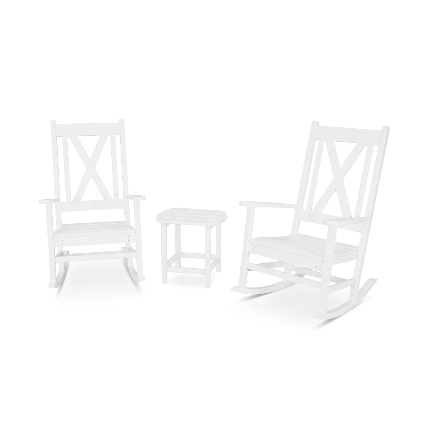 POLYWOOD Braxton 3-Piece Porch Rocking Chair Set 5 POLYWOOD Braxton 3-Piece Porch Rocking Chair Set - Image 3