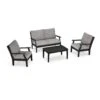POLYWOOD Braxton 4-Piece Deep Seating Chair Set -VERMONT WOODS Braxton 4 Piece Deep Seating Chair Set