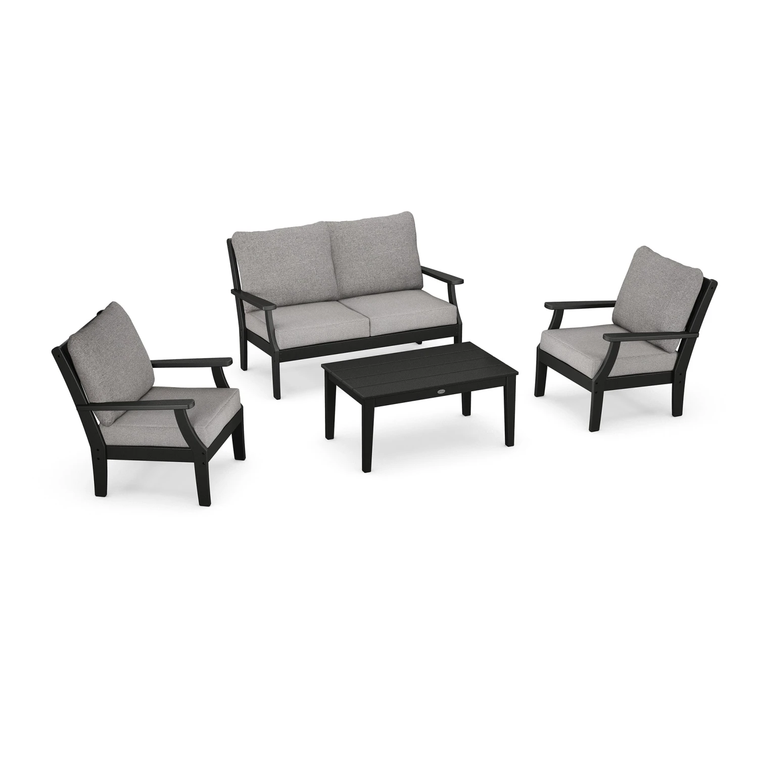 POLYWOOD Braxton 4-Piece Deep Seating Chair Set 3 POLYWOOD Braxton 4-Piece Deep Seating Chair Set