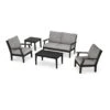 POLYWOOD Braxton 5-Piece Deep Seating Set - All-Weather Patio Furniture -VERMONT WOODS Braxton 5 Piece Deep Seating Set