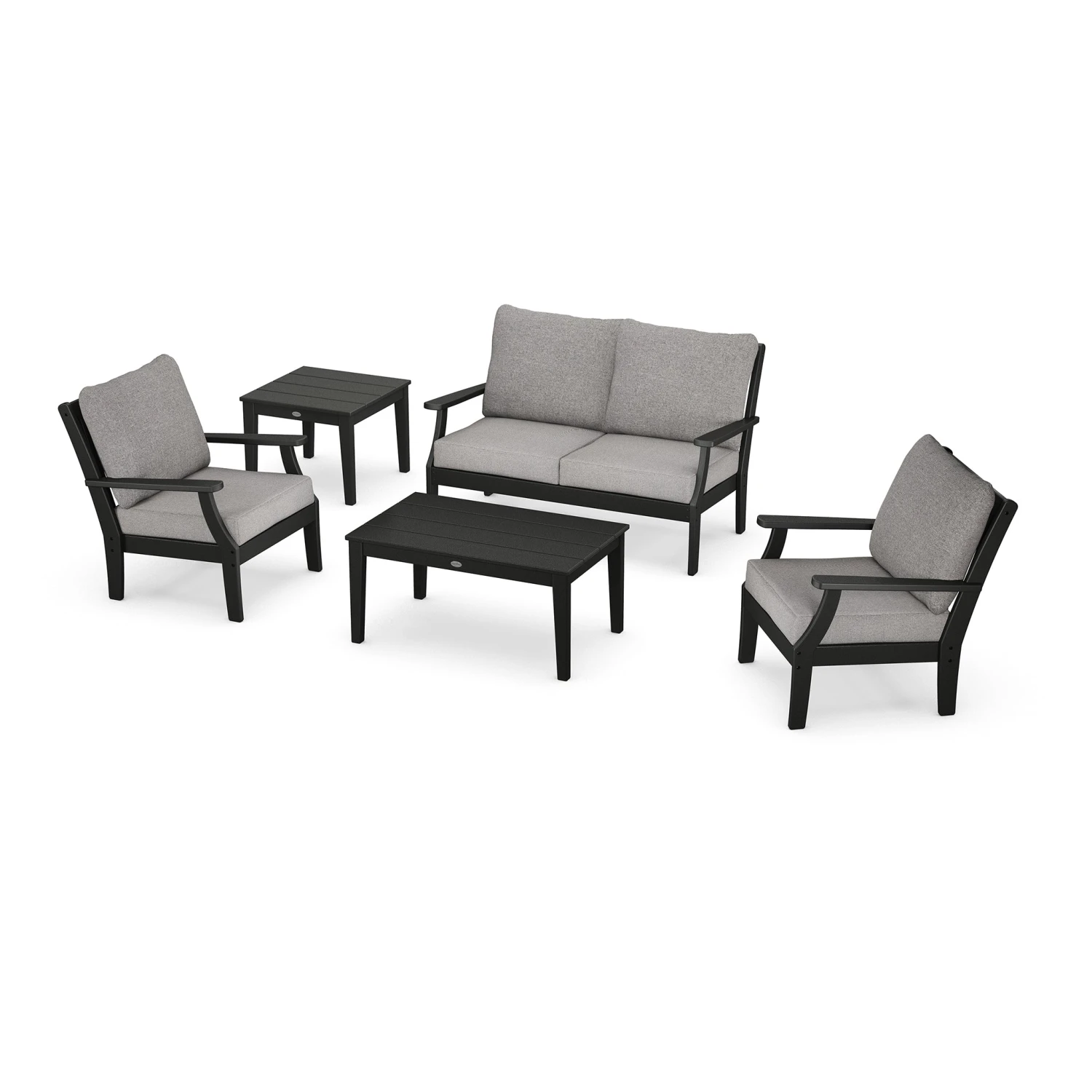 POLYWOOD Braxton 5-Piece Deep Seating Set - All-Weather Patio Furniture 3 POLYWOOD Braxton 5-Piece Deep Seating Set - All-Weather Patio Furniture