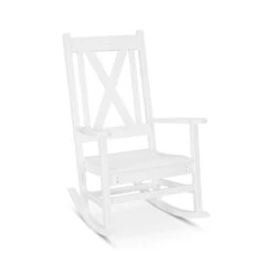POLYWOOD Braxton Porch Rocking Chair 7 POLYWOOD Braxton Porch Rocking Chair -VERMONT WOODS Braxton Porch Rocking Chair R180WH White