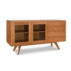 Brighton Mid-Century Modern Solid Wood Buffet Sideboard
