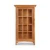 Burlington Shaker Glass Door Bookcase: Handcrafted Solid Wood Storage -VERMONT WOODS Burlington Shaker Glass Door Bookcase