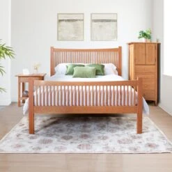 Burlington Shaker High Footboard Solid Wood Bed 13 Burlington Shaker High Footboard Solid Wood Bed -VERMONT WOODS Burlington Shaker High Footboard Bed Life 1