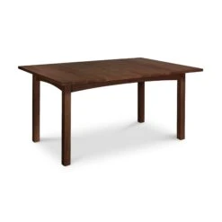 Burlington Shaker Solid Top Dining Table - Handcrafted Vermont Wood -VERMONT WOODS Burlington Shaker Solid Top Dining Table 40x60 Natural Walnut