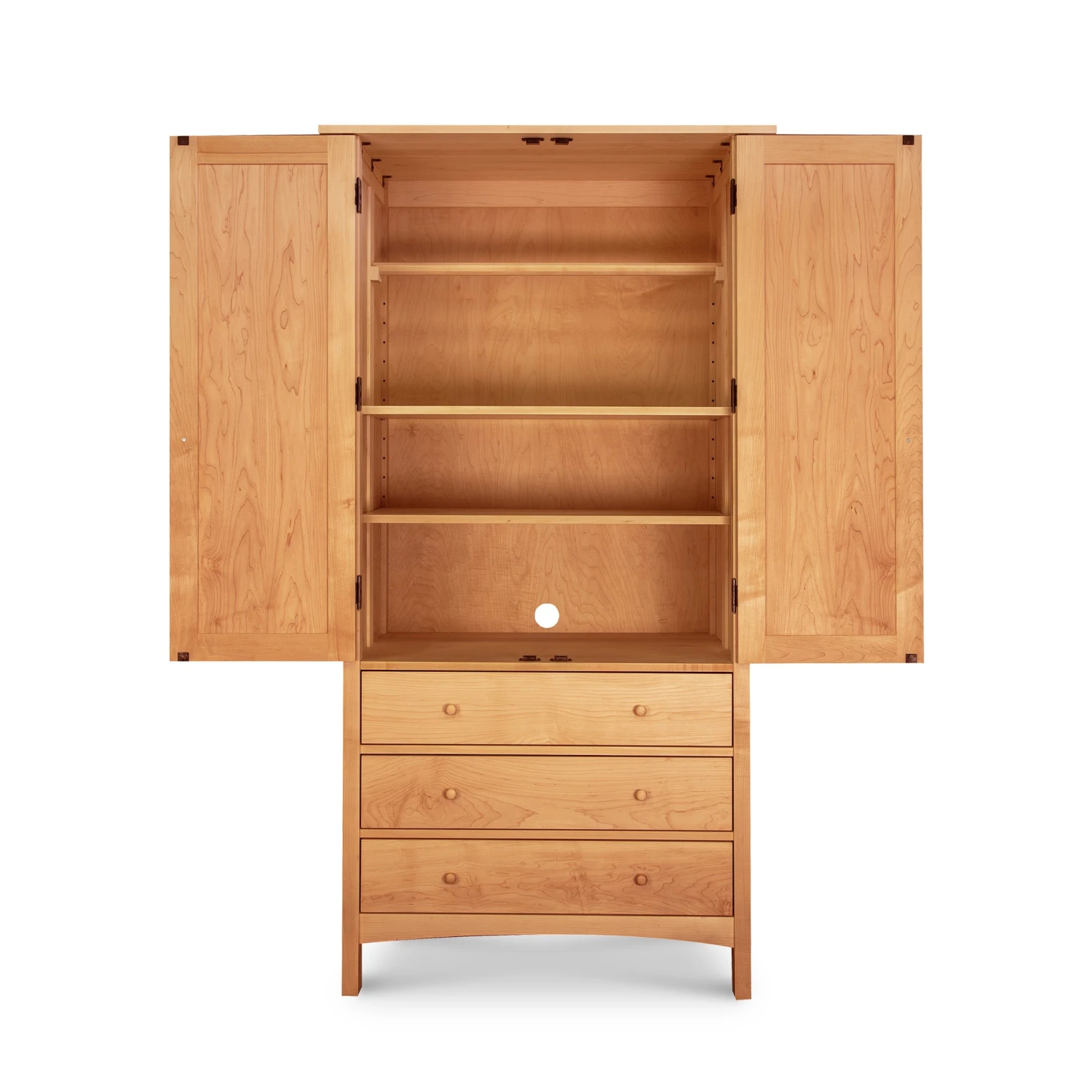 Burlington Shaker Tall Armoire: Handcrafted Solid Wood Storage 5 Burlington Shaker Tall Armoire: Handcrafted Solid Wood Storage - Image 3