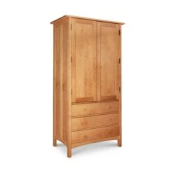 Burlington Shaker Tall Armoire: Handcrafted Solid Wood Storage