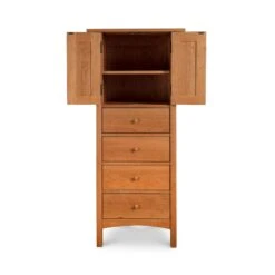 Burlington Shaker Tall Storage Chest - Handcrafted Solid Wood Armoire 18 Burlington Shaker Tall Storage Chest - Handcrafted Solid Wood Armoire -VERMONT WOODS Burlington Shaker Tall Storage Chest 2