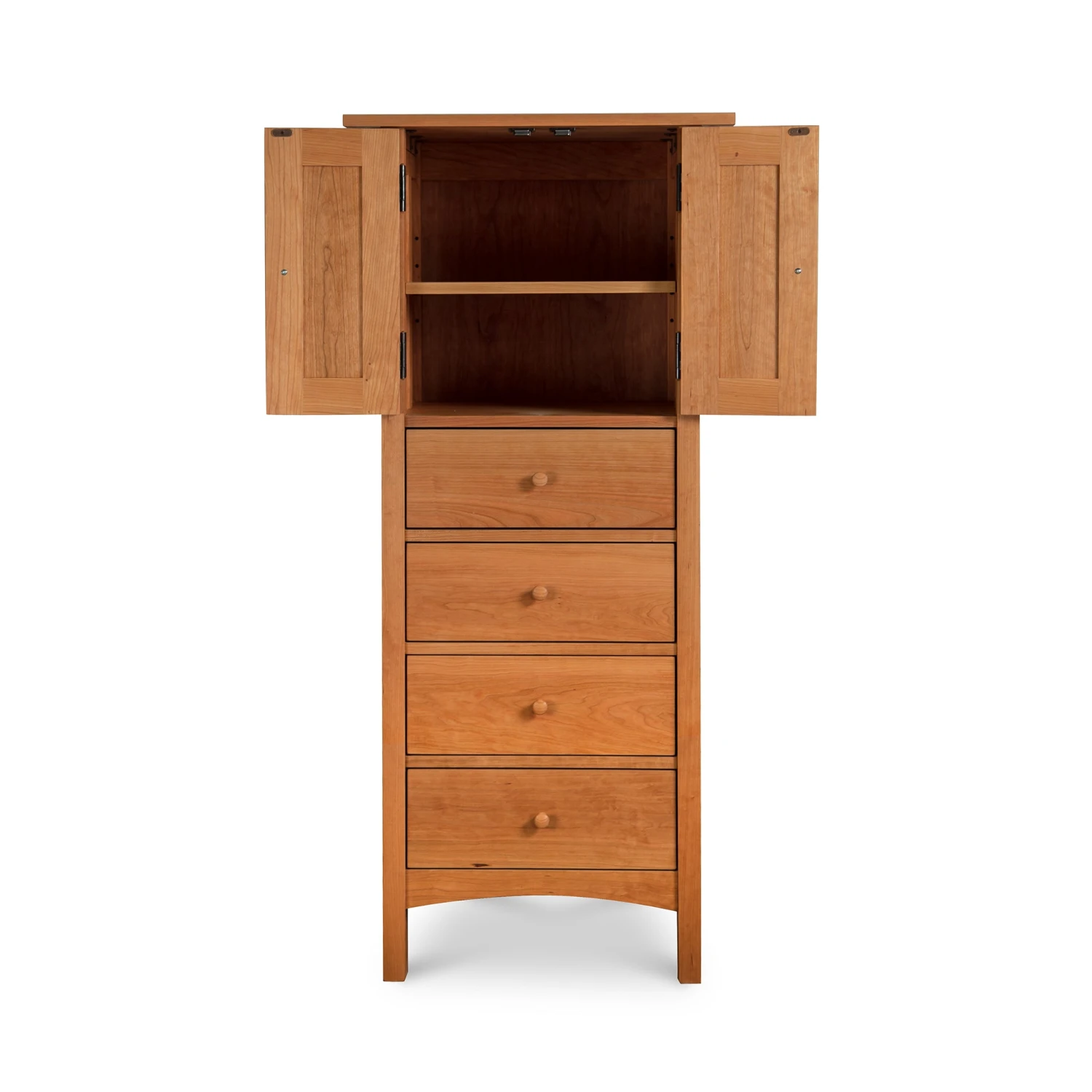 Burlington Shaker Tall Storage Chest - Handcrafted Solid Wood Armoire 5 Burlington Shaker Tall Storage Chest - Handcrafted Solid Wood Armoire - Image 3