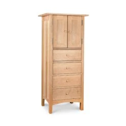 Burlington Shaker Tall Storage Chest - Handcrafted Solid Wood Armoire 28 Burlington Shaker Tall Storage Chest - Handcrafted Solid Wood Armoire -VERMONT WOODS Burlington Shaker Tall Storage Chest Natural Maple