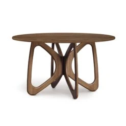Copeland Butterfly Round Solid Top Dining Table 8 Copeland Butterfly Round Solid Top Dining Table -VERMONT WOODS Butterfly Round Solid Top Table 54 Inch Natural Walnut