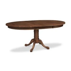 Handcrafted Cabriole Round Pedestal Extension Dining Table 13 Handcrafted Cabriole Round Pedestal Extension Dining Table -VERMONT WOODS Cabriole Round Extension Pedestal Table 42 Inch Natural Walnut