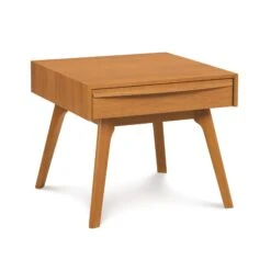 Catalina Solid Wood 1-Drawer Nightstand - Modern Minimalist Design