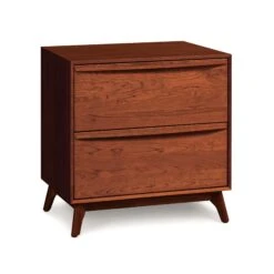 Copeland Catalina 2-Drawer Nightstand -VERMONT WOODS Catalina Cherry 2 Drawer Nightstand Cognac Cherry