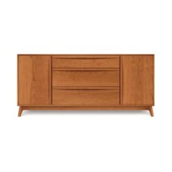 Copeland Catalina 3-Drawer, 2-Door Solid Wood Buffet -VERMONT WOODS Catalina Cherry 3 Drawer 2 Door Buffet Center Drawers Autumn Cherry
