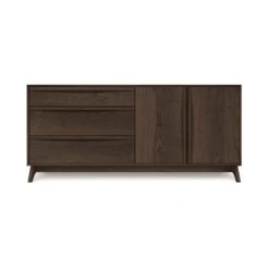 Copeland Catalina 3-Drawer, 2-Door Solid Wood Buffet -VERMONT WOODS Catalina Cherry 3 Drawer 2 Door Buffet Right Doors Smoke Cherry