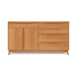 Copeland Catalina 5-Drawer, 2-Door Solid Wood Buffet 22 Copeland Catalina 5-Drawer, 2-Door Solid Wood Buffet -VERMONT WOODS Catalina Cherry 5 Drawer 2 Door Buffet Left Doors Natural Cherry