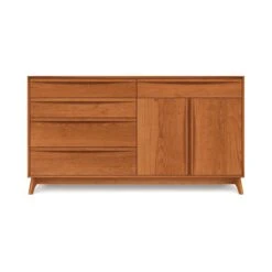 Copeland Catalina 5-Drawer, 2-Door Solid Wood Buffet 18 Copeland Catalina 5-Drawer, 2-Door Solid Wood Buffet -VERMONT WOODS Catalina Cherry 5 Drawer 2 Door Buffet Right Doors Autumn Cherry