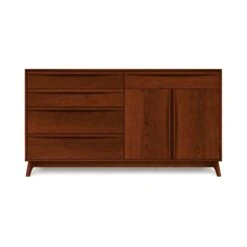 Copeland Catalina 5-Drawer, 2-Door Solid Wood Buffet 19 Copeland Catalina 5-Drawer, 2-Door Solid Wood Buffet -VERMONT WOODS Catalina Cherry 5 Drawer 2 Door Buffet Right Doors Cognac Cherry