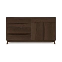 Copeland Catalina 5-Drawer, 2-Door Solid Wood Buffet 21 Copeland Catalina 5-Drawer, 2-Door Solid Wood Buffet -VERMONT WOODS Catalina Cherry 5 Drawer 2 Door Buffet Right Doors Smoke Cherry