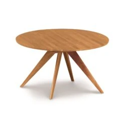 Catalina Round Extension Table 24 Catalina Round Extension Table -VERMONT WOODS Catalina Cherry Round Extension Table 48 Inch Round Natural Cherry