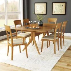 Copeland Sarah Ingrid Solid Cherry Shaker Dining Chair 18 Copeland Sarah Ingrid Solid Cherry Shaker Dining Chair -VERMONT WOODS Catalina Cherry Trestle Extension Table Life 1