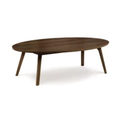 Copeland Catalina Oval Coffee Table: Mid-Century Solid Wood Design