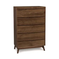 Copeland Catalina 5-Drawer Wide Chest 13 Copeland Catalina 5-Drawer Wide Chest -VERMONT WOODS Catalina Walnut 5 Drawer Wide Chest