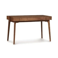 Catalina Modern Solid Walnut Desk with Keyboard Tray