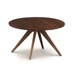 Catalina Round Extension Table 25 Catalina Round Extension Table -VERMONT WOODS Catalina Walnut Round Extension Table