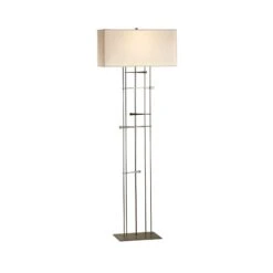 Modern Geometric Floor Lamp - Hand-Forged Industrial Lighting