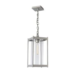 Large Outdoor Lantern - Modern Hand-Forged Steel & Glass Lighting
