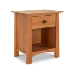 Cherry Moon 1-Drawer Enclosed Shelf Nightstand
