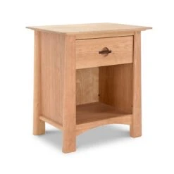 Cherry Moon 1-Drawer Enclosed Shelf Nightstand 12 Cherry Moon 1-Drawer Enclosed Shelf Nightstand -VERMONT WOODS Cherry Moon 1 Drawer Enclosed Shelf Nighstand Natural Maple