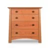 Cherry Moon 4-Drawer Chest: Handcrafted Vermont Hardwood Storage -VERMONT WOODS Cherry Moon 4 Drawer Chest