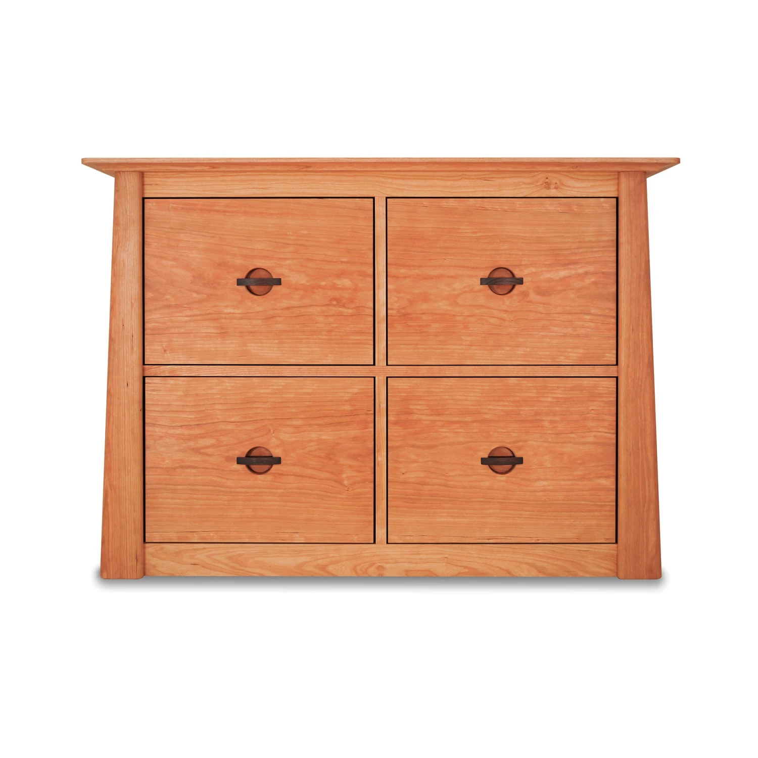 Cherry Moon 4-Drawer Solid Cherry Wood File Credenza 4 Cherry Moon 4-Drawer Solid Cherry Wood File Credenza - Image 2