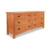 Cherry Moon 6-Drawer Dresser - Handmade Vermont Solid Wood -VERMONT WOODS Cherry Moon 6 Drawer Dresser