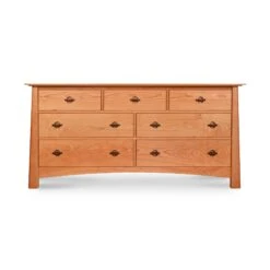 Cherry Moon 7-Drawer Dresser - Handmade Solid Wood 13 Cherry Moon 7-Drawer Dresser - Handmade Solid Wood -VERMONT WOODS Cherry Moon 7 Drawer Dresser Natural Cherry