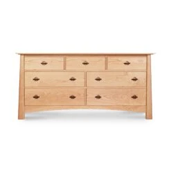 Cherry Moon 7-Drawer Dresser - Handmade Solid Wood 14 Cherry Moon 7-Drawer Dresser - Handmade Solid Wood -VERMONT WOODS Cherry Moon 7 Drawer Dresser Natural Maple
