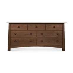 Cherry Moon 7-Drawer Dresser - Handmade Solid Wood 15 Cherry Moon 7-Drawer Dresser - Handmade Solid Wood -VERMONT WOODS Cherry Moon 7 Drawer Dresser Natural Walnut