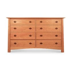 Cherry Moon 8-Drawer Solid Wood Dresser - Handmade in Vermont