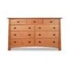 Cherry Moon 9-Drawer Dresser: Handcrafted Solid Wood Luxury 1 Cherry Moon 9-Drawer Dresser: Handcrafted Solid Wood Luxury -VERMONT WOODS Cherry Moon 9 Drawer Dresser