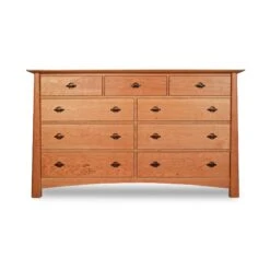 Cherry Moon 9-Drawer Dresser: Handcrafted Solid Wood Luxury 7 Cherry Moon 9-Drawer Dresser: Handcrafted Solid Wood Luxury -VERMONT WOODS Cherry Moon 9 Drawer Dresser Natural Cherry