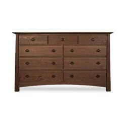 Cherry Moon 9-Drawer Dresser: Handcrafted Solid Wood Luxury 9 Cherry Moon 9-Drawer Dresser: Handcrafted Solid Wood Luxury -VERMONT WOODS Cherry Moon 9 Drawer Dresser Natural Walnut