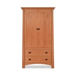 Cherry Moon Armoire: Handcrafted Vermont Solid Wood Wardrobe