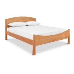 Handmade Solid Wood Cherry Moon Bed - Sustainable Vermont Craftsmanship