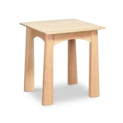 Solid Wood End Table - Handmade Cherry Moon Side Table -VERMONT WOODS Cherry Moon End Table 20x20 Natural Maple u60107